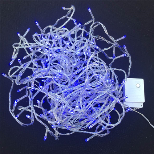 Гирлянда светодиодная 100 LED синяя, белый провод